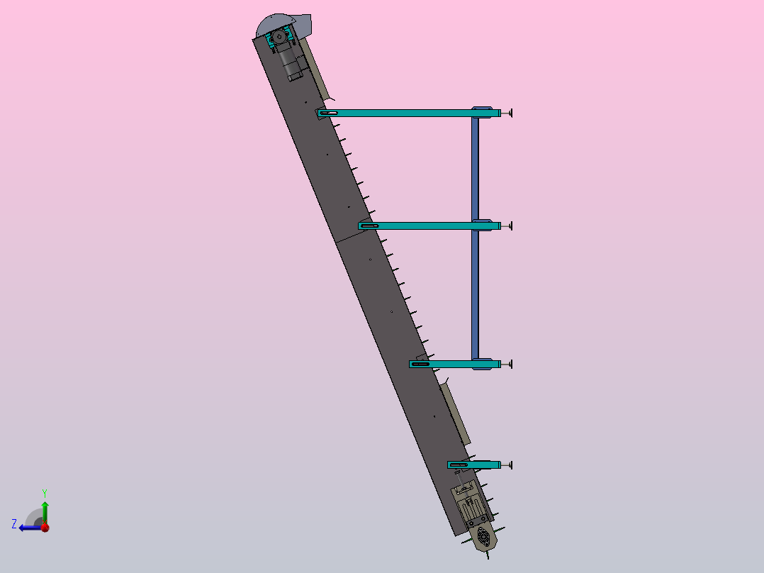A4 提升输送机右视图