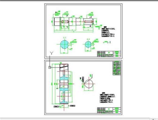 齿轮零件，轴零件图缩略图
