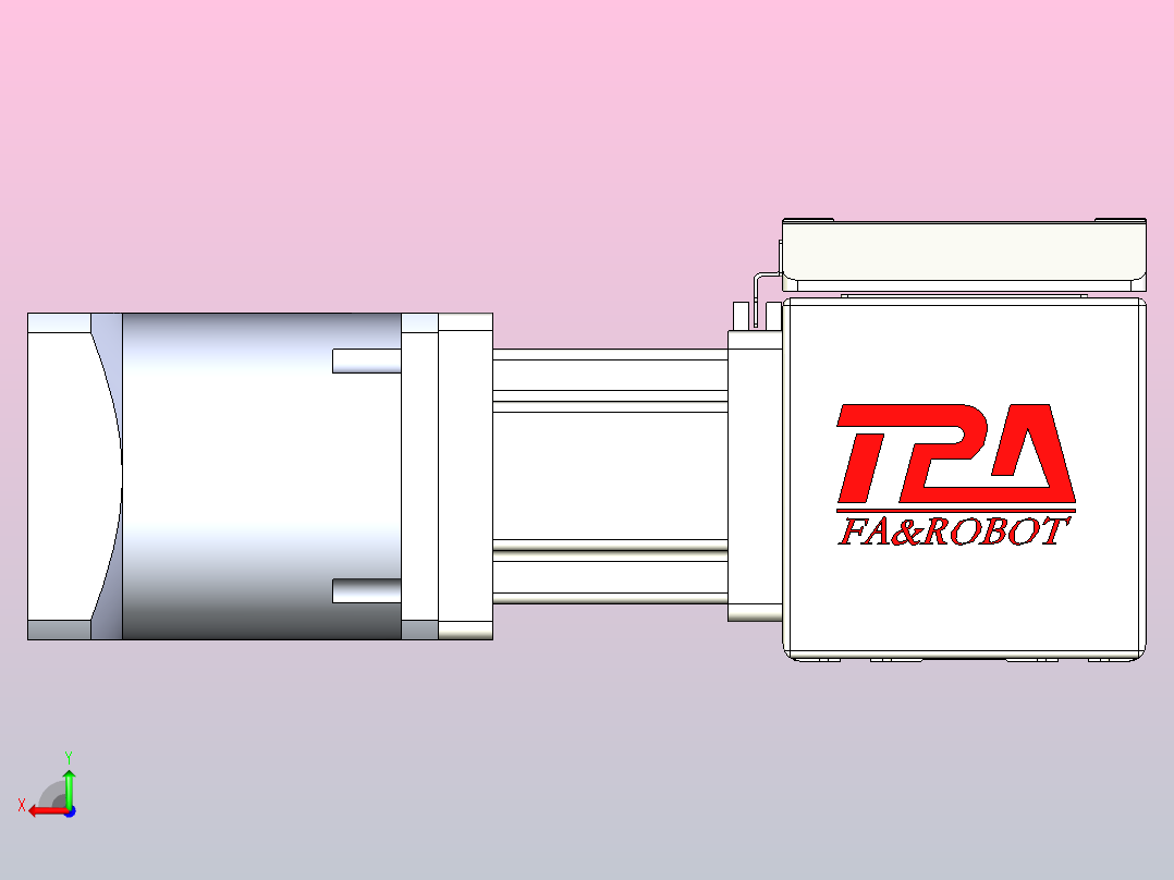 伺服电机集成皮带传动直线执行器TPA-OCB-100-192-L2350-DL-J90-N3后视图