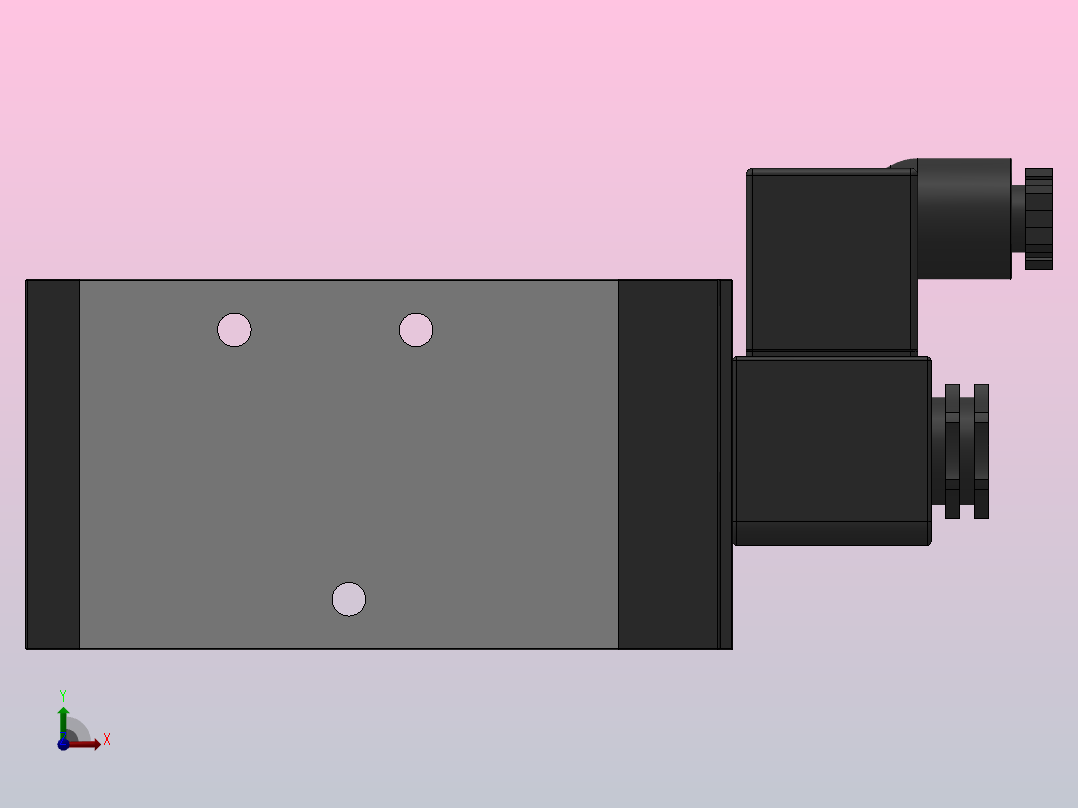 二位三通单电控换向阀[XQ230840]前视图