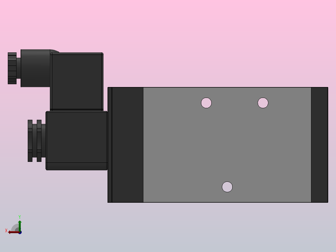 二位三通单电控换向阀[XQ230840]后视图