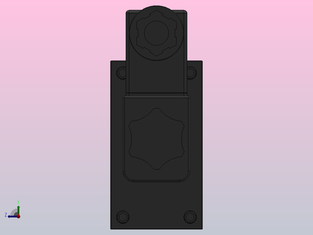 二位三通单电控换向阀[XQ230840]右视图