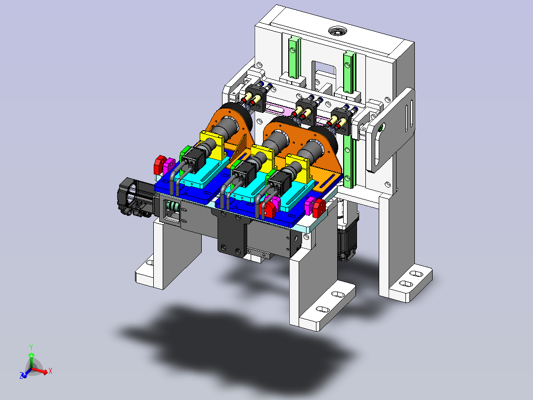 90度翻转检测模组3D数模图纸 Solidworks设计 附STEP主视图