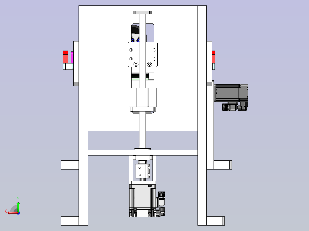 90度翻转检测模组3D数模图纸 Solidworks设计 附STEP后视图