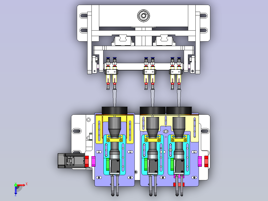 90度翻转检测模组3D数模图纸 Solidworks设计 附STEP俯视图