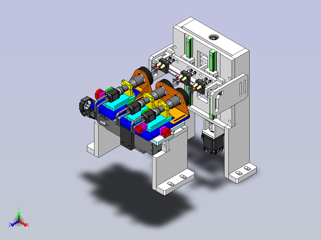 90度翻转检测模组3D数模图纸 Solidworks设计 附STEP正等轴测图