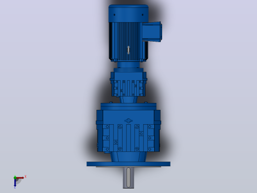 RF97R57法兰轴伸式组合型斜齿轮减速机RF97R57-Y2.2-4P-100-M1-0°-Φ450俯视缩略图