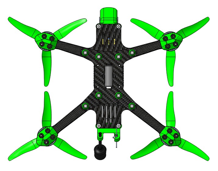 5英无人机FPV “deadcat”机架V2
