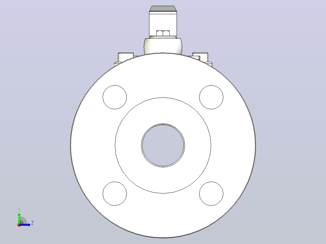 DN40-PN63锻钢浮动球阀[DN40-PN63]左视图
