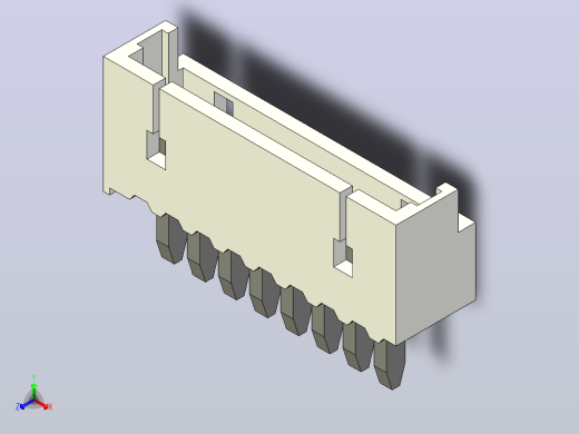 短款型直插头JST connector 1x8  P1.25mm thru hole wafer A2