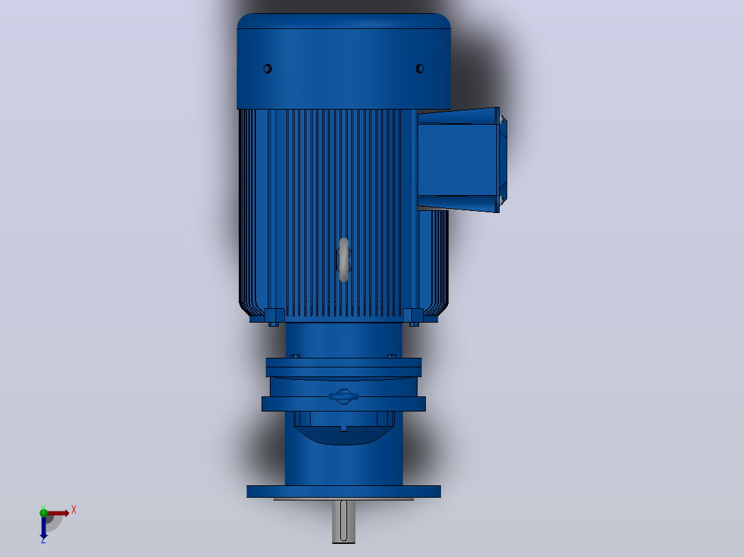 RXF77法兰轴伸式安装斜齿轮减速机RX77-Y5.5-4P-132S-M1-0°-Φ250俯视图