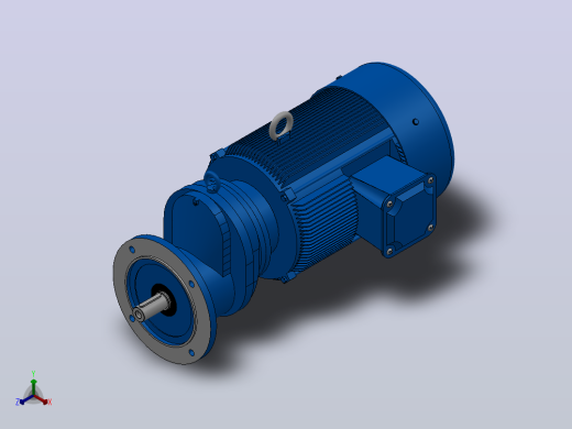 RXF77法兰轴伸式安装斜齿轮减速机RX77-Y5.5-4P-132S-M1-0°-Φ250正等轴测缩略图