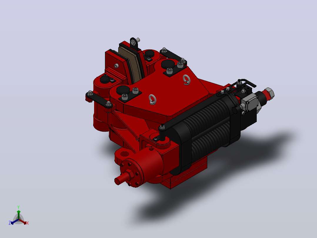 SBD-B安全制动器_SBD80-B-1000×30ⅠRL.WL.CL主视图