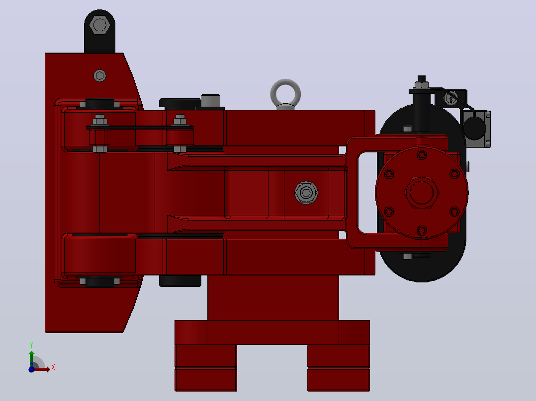SBD-B安全制动器_SBD80-B-1000×30ⅠRL.WL.CL前视图