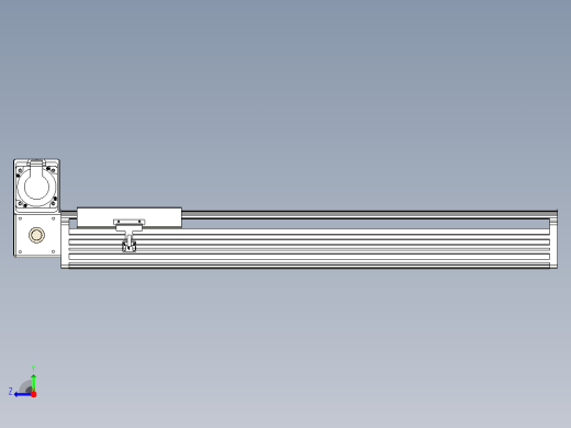 皮带直线轴半封闭可选导轨TPA-HNB-202D-140-L600-LU-C-P75-N3右视缩略图
