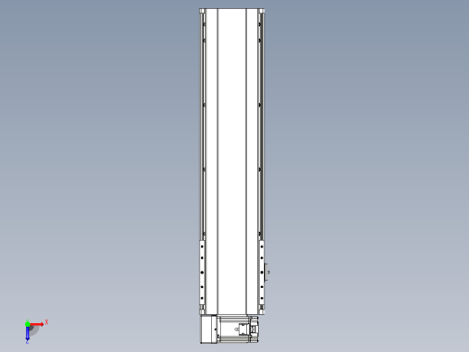 皮带直线轴半封闭可选导轨TPA-HNB-202D-140-L600-LU-C-P75-N3俯视缩略图