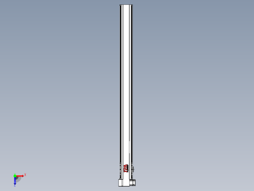 皮带直线轴半封闭可选导轨TPA-HNB-120D-110-L1400-LP-Y-P40-N3俯视缩略图