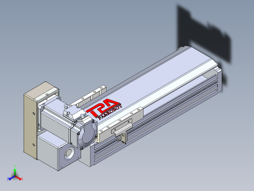 皮带直线轴半封闭可选导轨TPA-HNB-120D-110-L150-LU-C-P40-N3主视缩略图