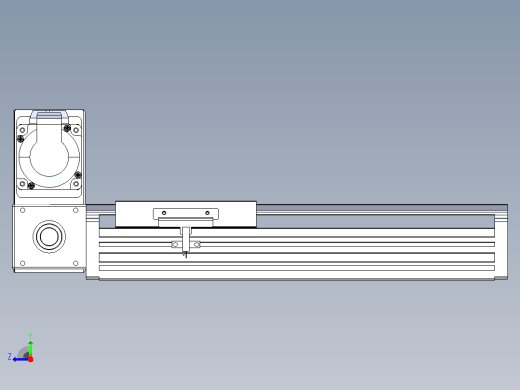 皮带直线轴半封闭可选导轨TPA-HNB-120D-110-L150-LU-C-P40-N3右视缩略图