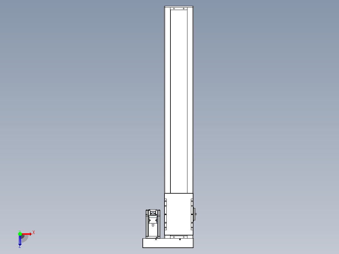 滚珠丝杠直线轴带导轨全封闭TPA-HCR-120D-1610C-L750-ML-Y-P40-N3俯视图