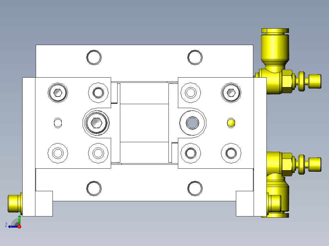 回转、夹紧组件右视图