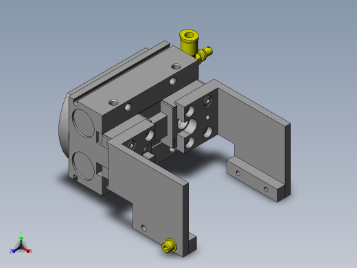 回转、夹紧组件正等轴测缩略图