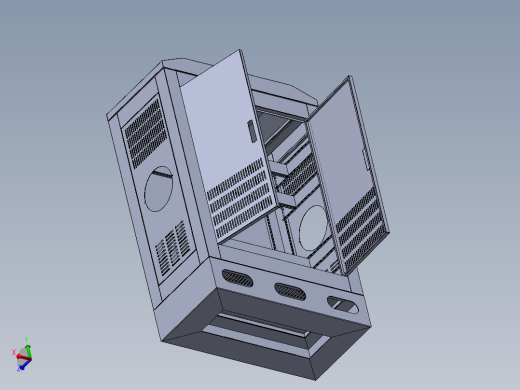 电控箱 3D图 机械设计自动化3D模型素材文件