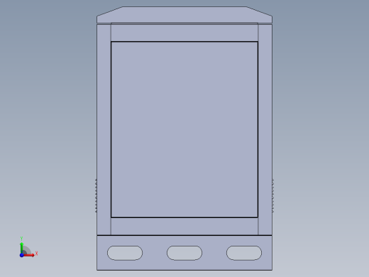 电控箱 3D图 机械设计自动化3D模型素材文件前视缩略图