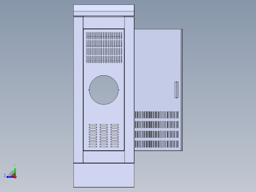 电控箱 3D图 机械设计自动化3D模型素材文件右视缩略图