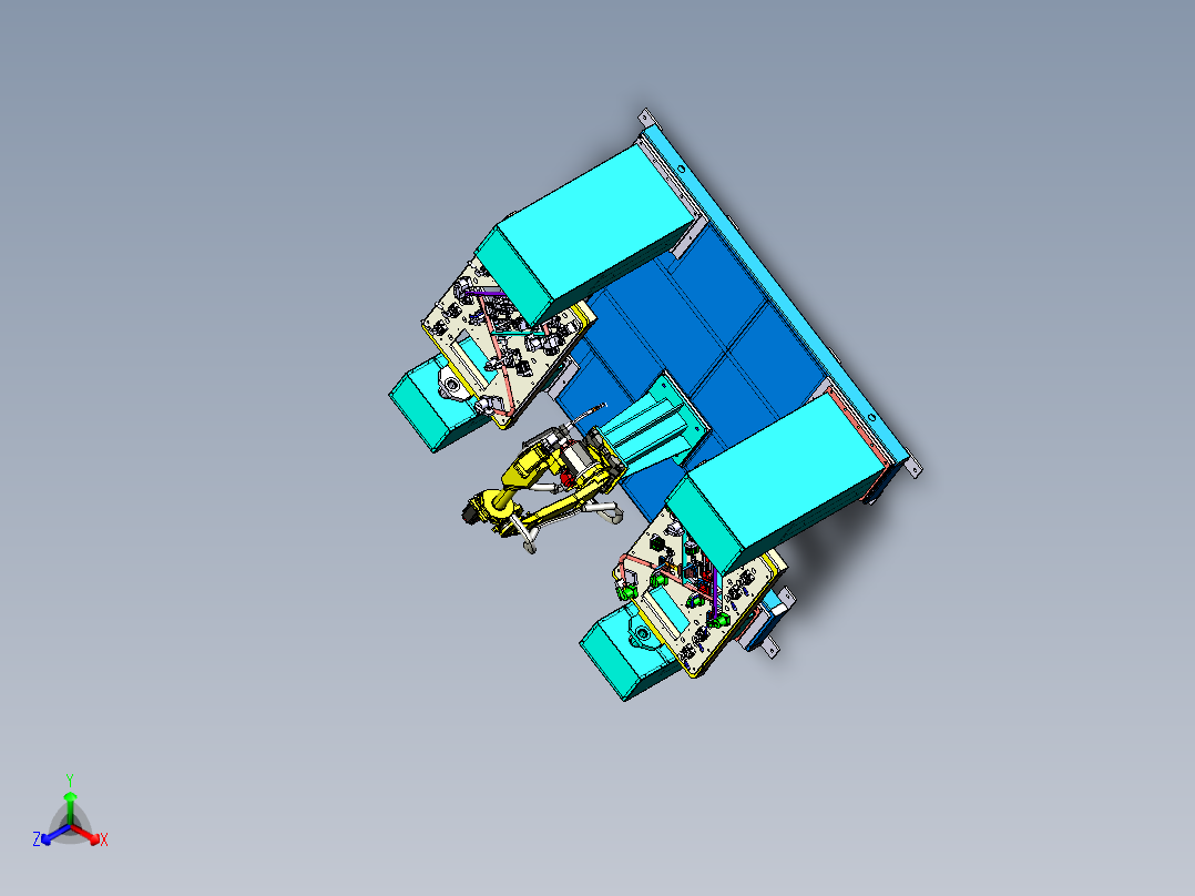 双转台机器人焊接工作站_4457