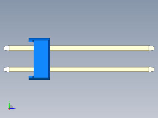 彩色公头100mil（2.54mm）系列-DS1021_blue_2x11p_100mil_Type5_rev1.0左视缩略图