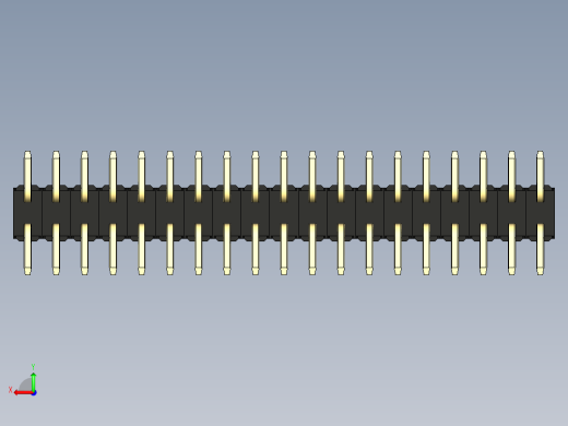 彩色公排针 100mil 2.54mm 系列-DS1022_black_38p_100mil_TypeSMT_rev1.0后视缩略图