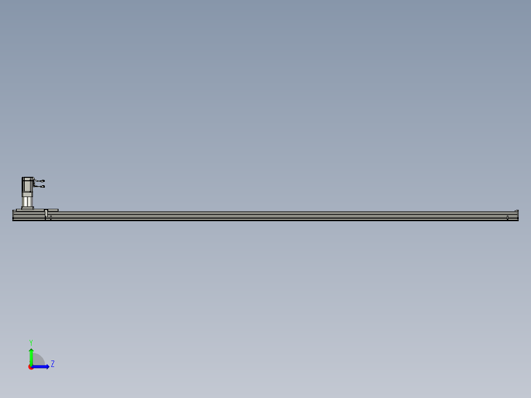 东锦齿条传动DH175G-L167-S3300-BU-减速机+750W左视图