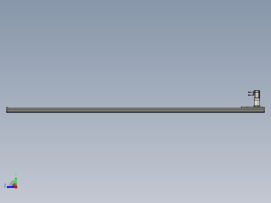 东锦齿条传动DH175G-L167-S3300-BU-减速机+750W右视图