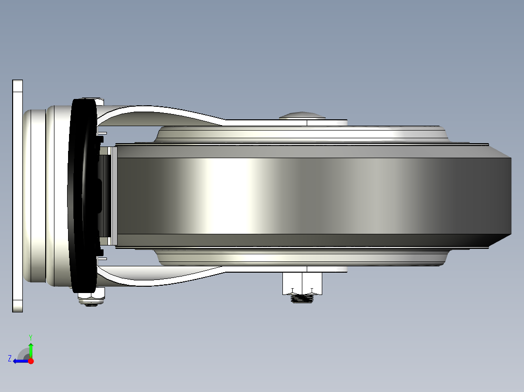 重荷重腳輪(4000N)5574-3D多系列多零件图纸模型右视图