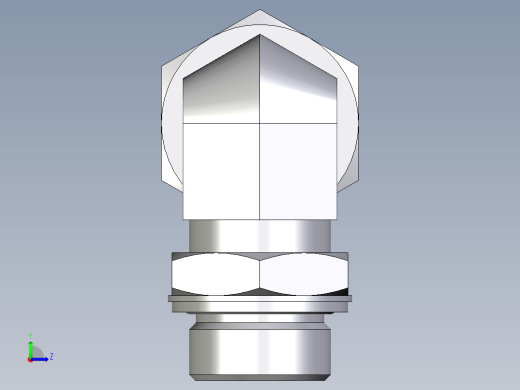 卡套式工业通用硬管接头EO_Adjustable_Locknut_elbow_WEE25ZSMCF左视缩略图