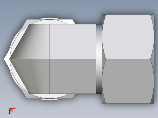 卡套式工业通用硬管接头EO_Adjustable_Locknut_elbow_WEE25ZSMCF俯视缩略图