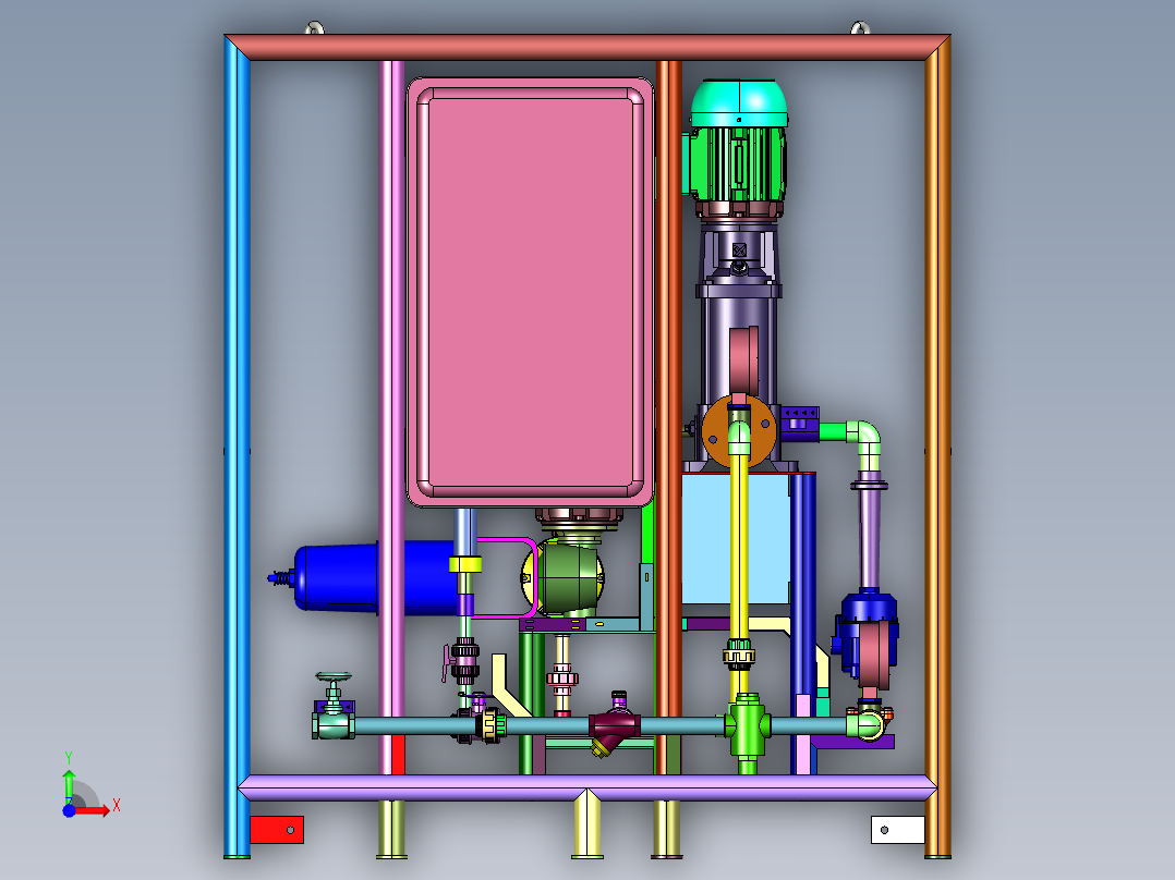 溶液制备投加系统前视图