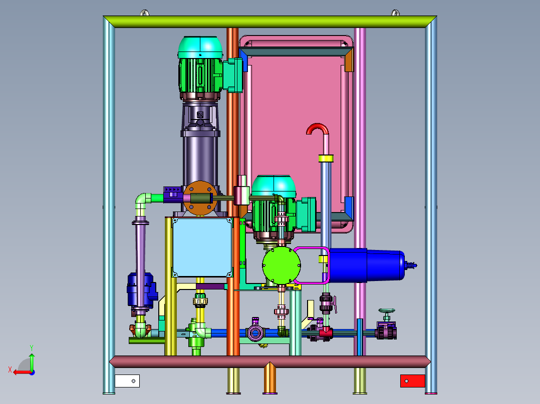 溶液制备投加系统后视图