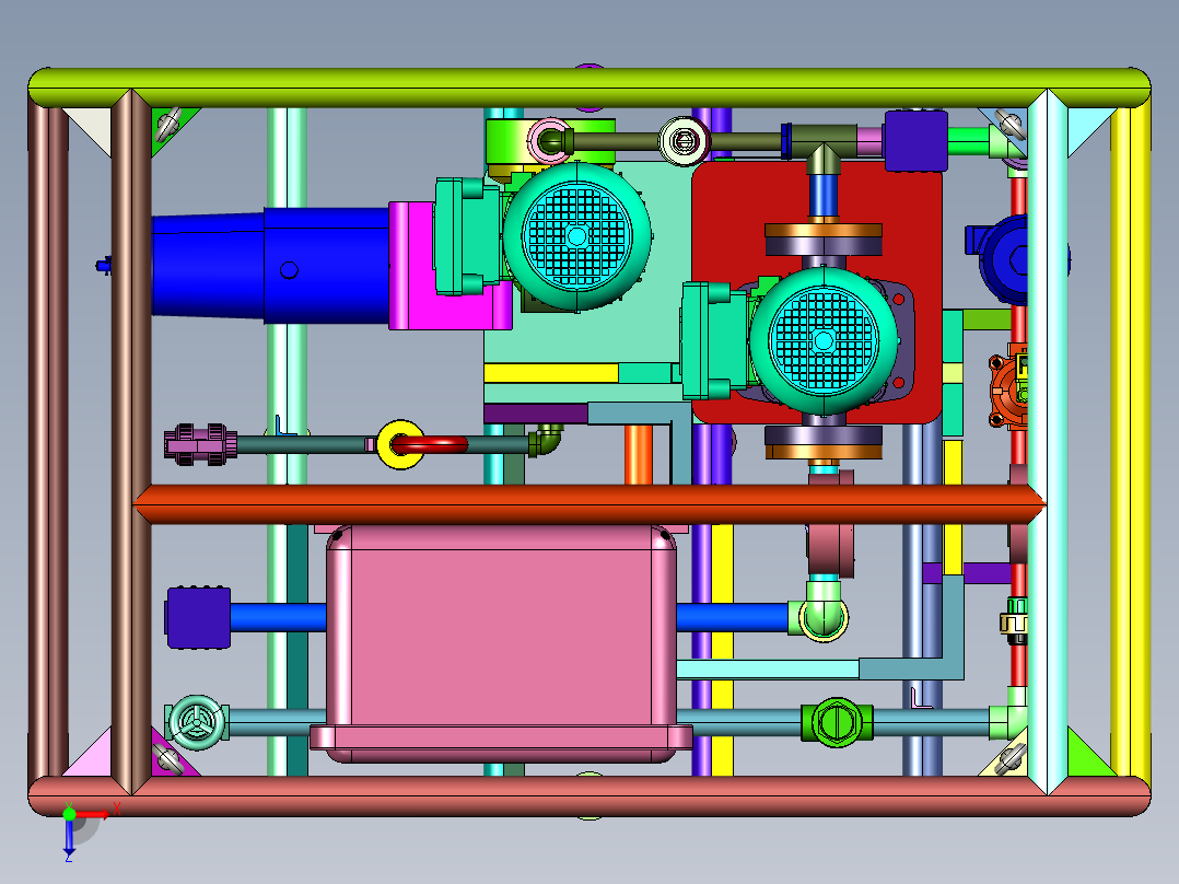 溶液制备投加系统俯视图