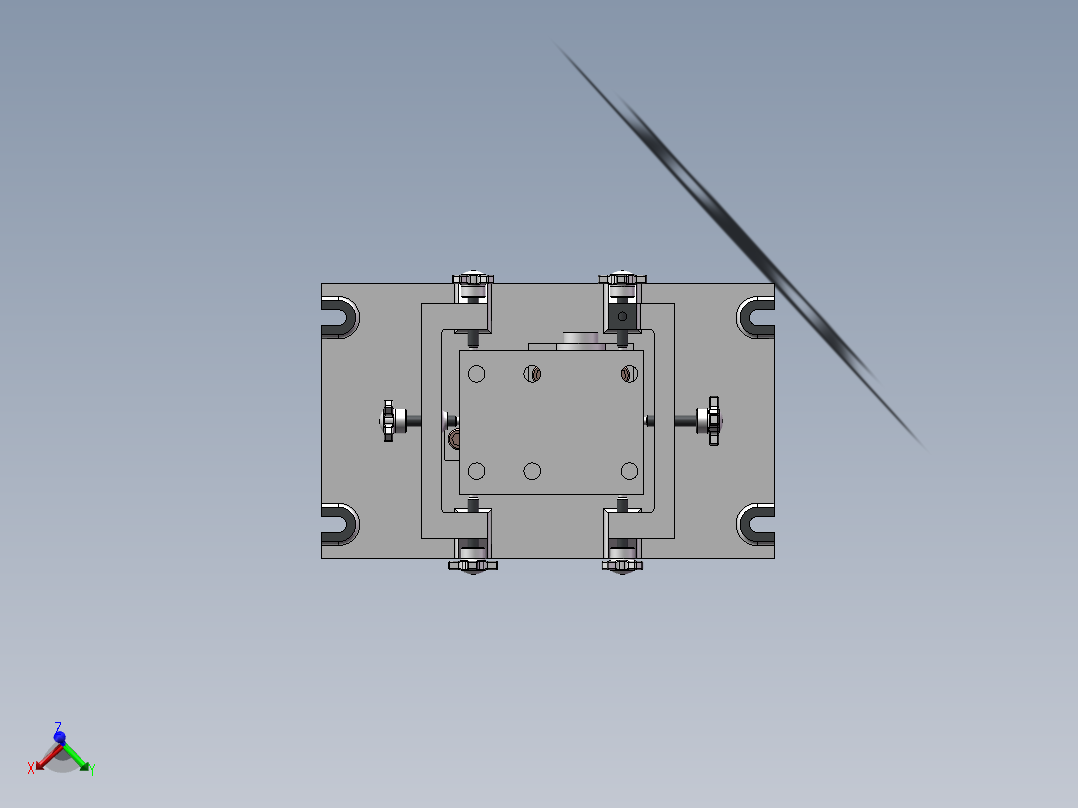 底座夹具设计俯视图