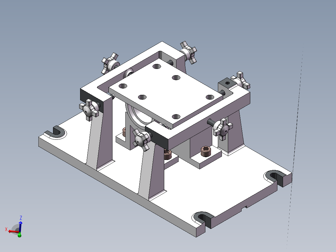 底座夹具设计正等轴测图