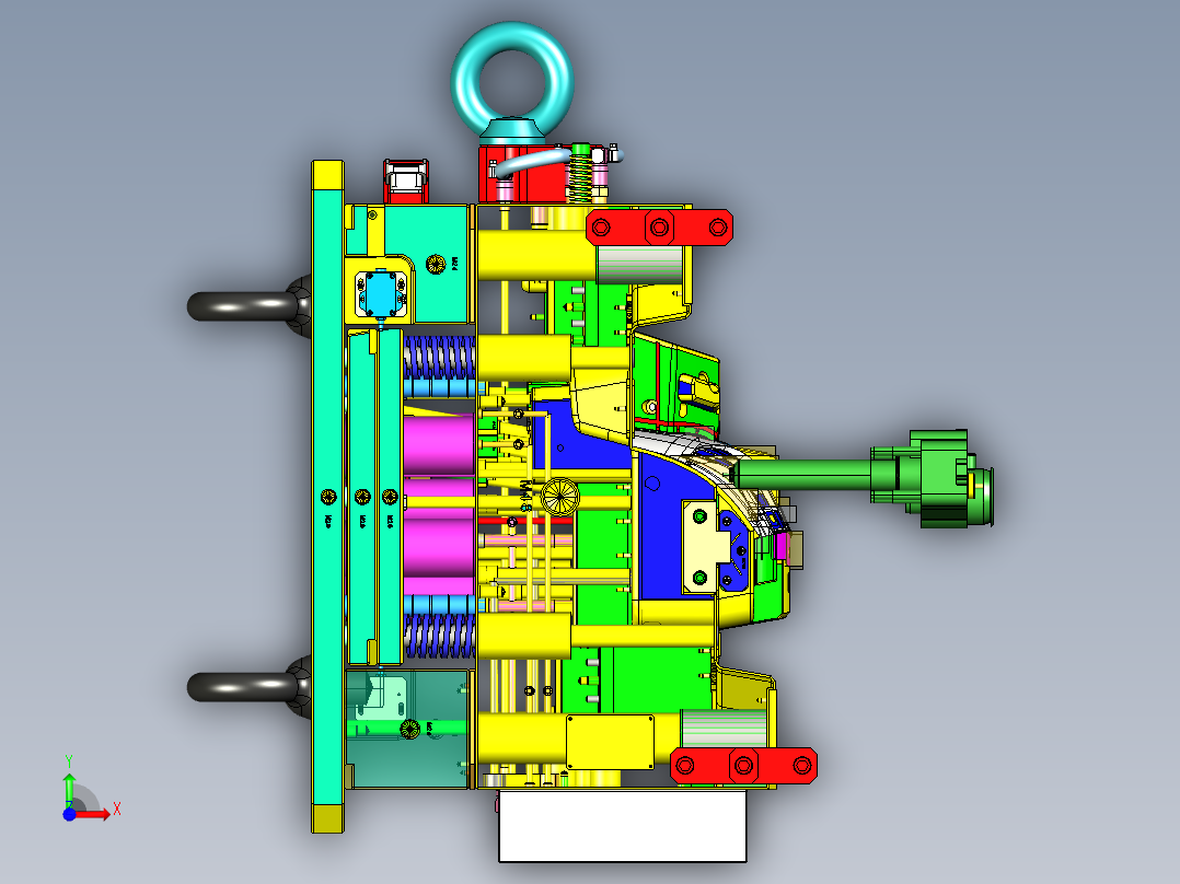 一款经典的汽车车灯配件模具3前视图