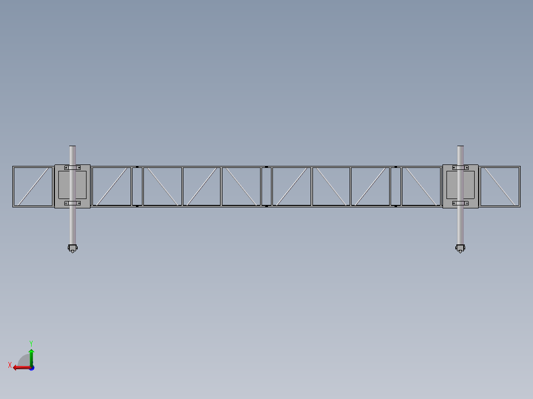 龙门架机构后视图