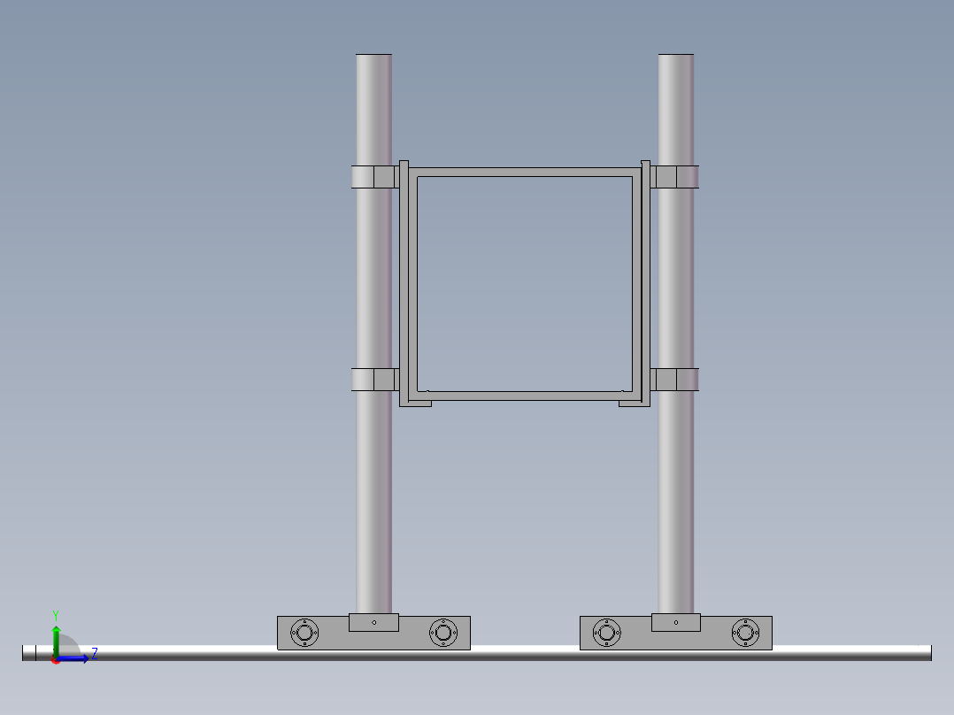 龙门架机构左视图