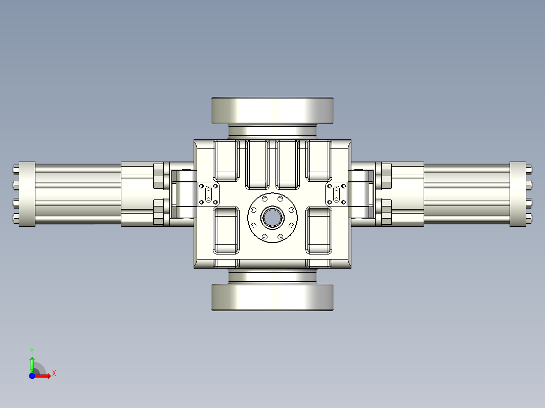 单闸板液压防喷器设计含UG三维+CAD+说明书前视图
