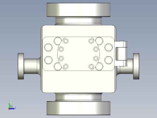 单闸板液压防喷器设计含UG三维+CAD+说明书左视缩略图