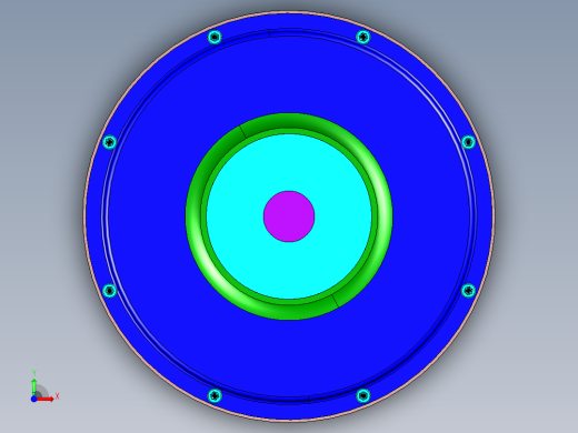 P103-PASSAT（帕萨特）新领域车型汽车拉式膜片弹簧离合器设计及三维catia建模前视缩略图