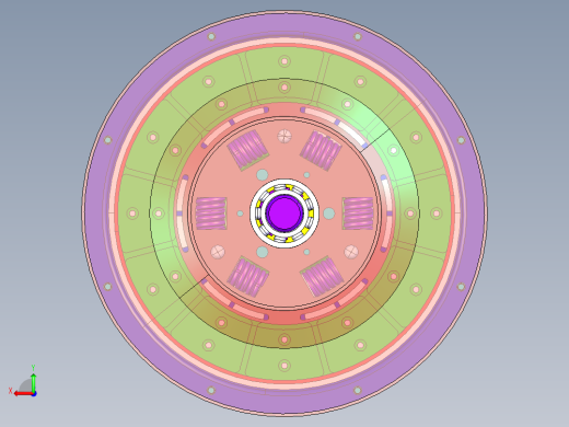 P103-PASSAT（帕萨特）新领域车型汽车拉式膜片弹簧离合器设计及三维catia建模后视缩略图