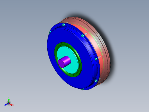 P103-PASSAT（帕萨特）新领域车型汽车拉式膜片弹簧离合器设计及三维catia建模正等轴测缩略图